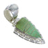 Southwest Turquoise Arrowhead Water Wave Sterling Silver Pendant WX58703